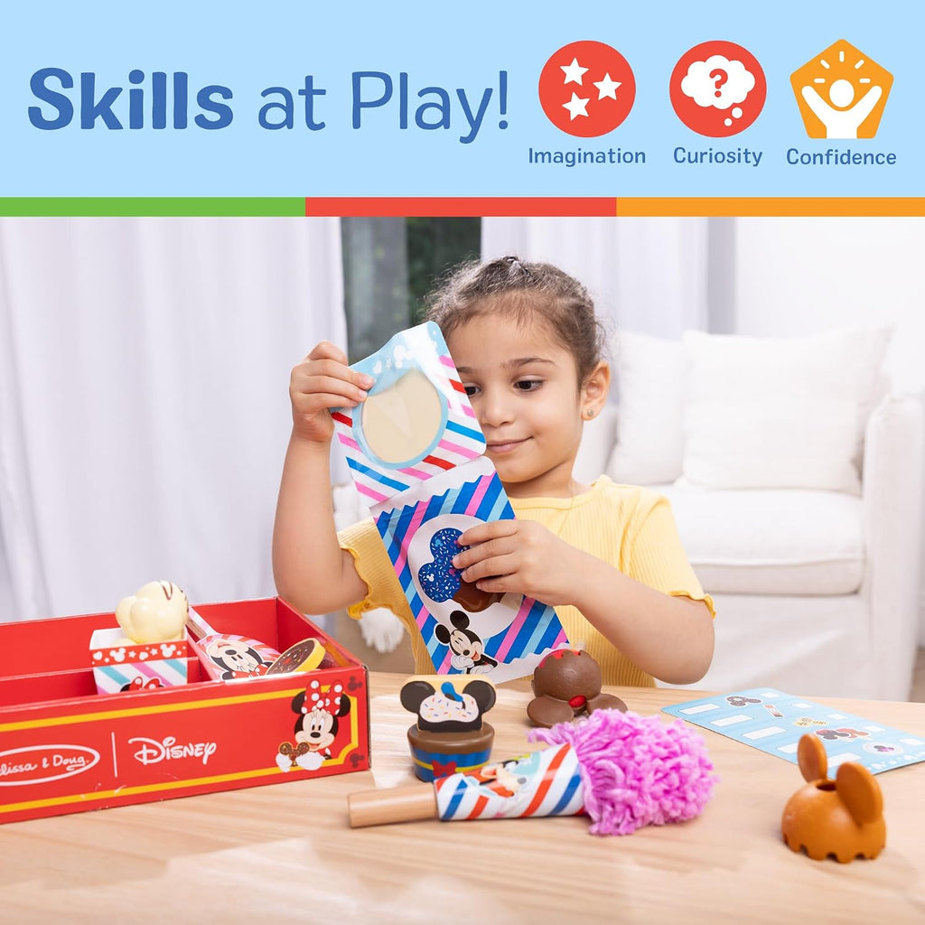 Melissa & Doug Disney Snacks & Popcorn - Juego de comida