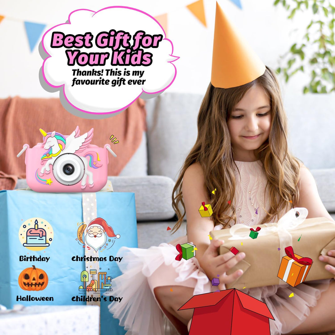 Cámara Mejorada para Niños y Niñas, Cámara Digital para Selfie con...