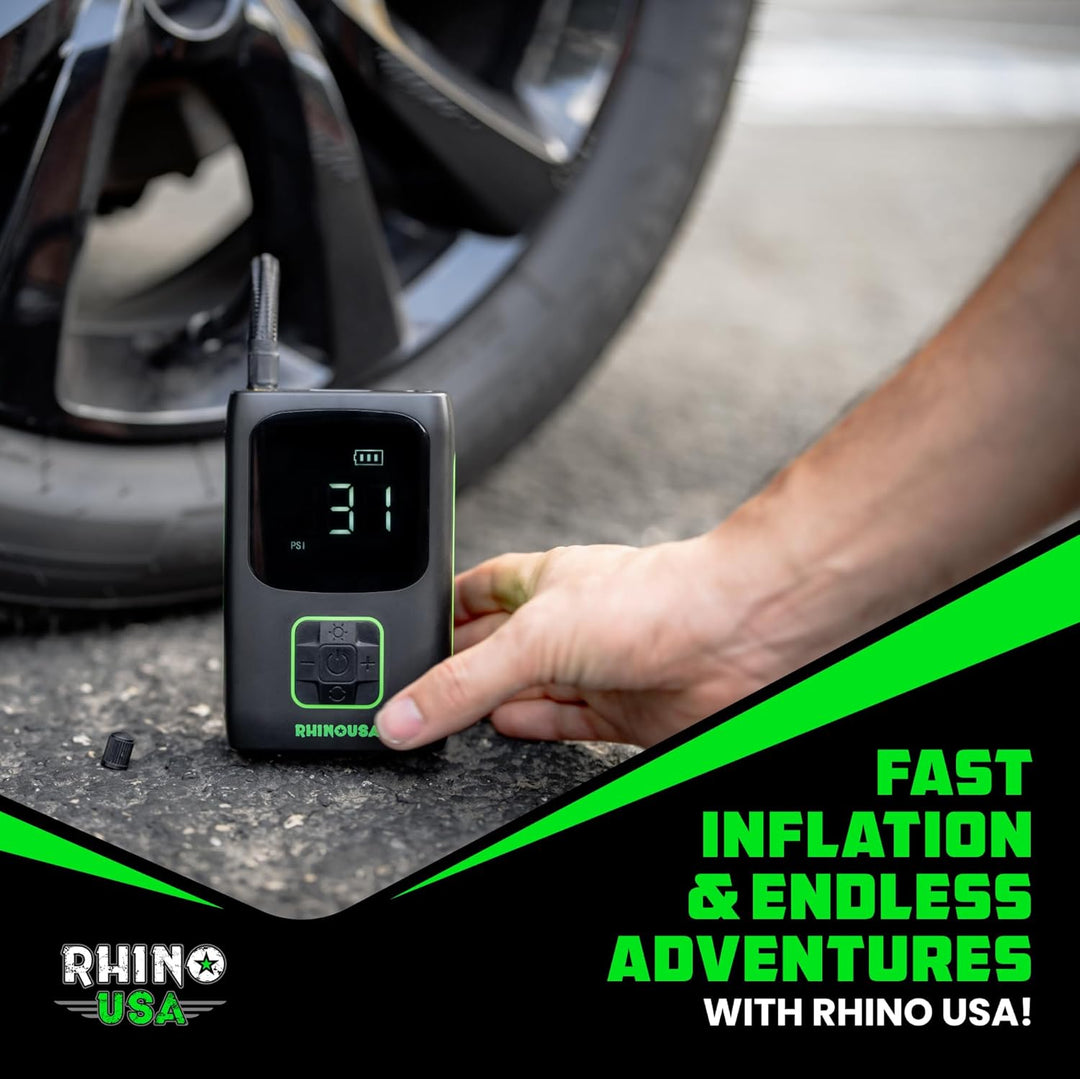 Rhino USA Inflador de Neumáticos Compresor de Aire Portátil (150 PS...