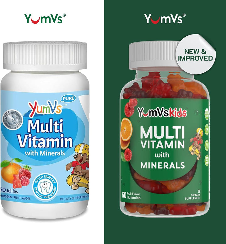 YumVs Kids - Gomitas multivitamínicas masticables con sabor a fruta...