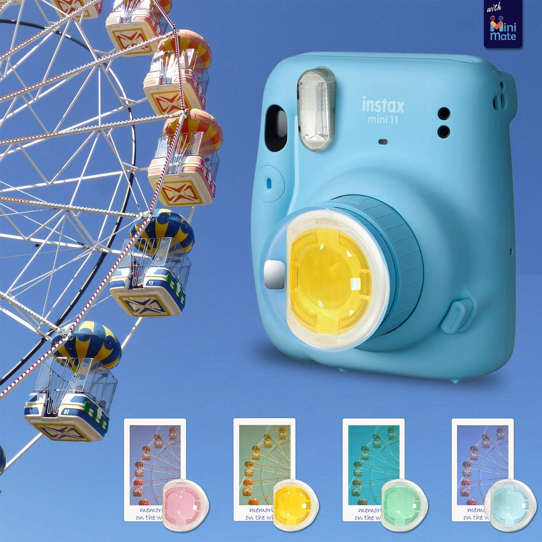 Fujifilm Instax Mini 11 - Cámara instantánea color blanco hielo + p...