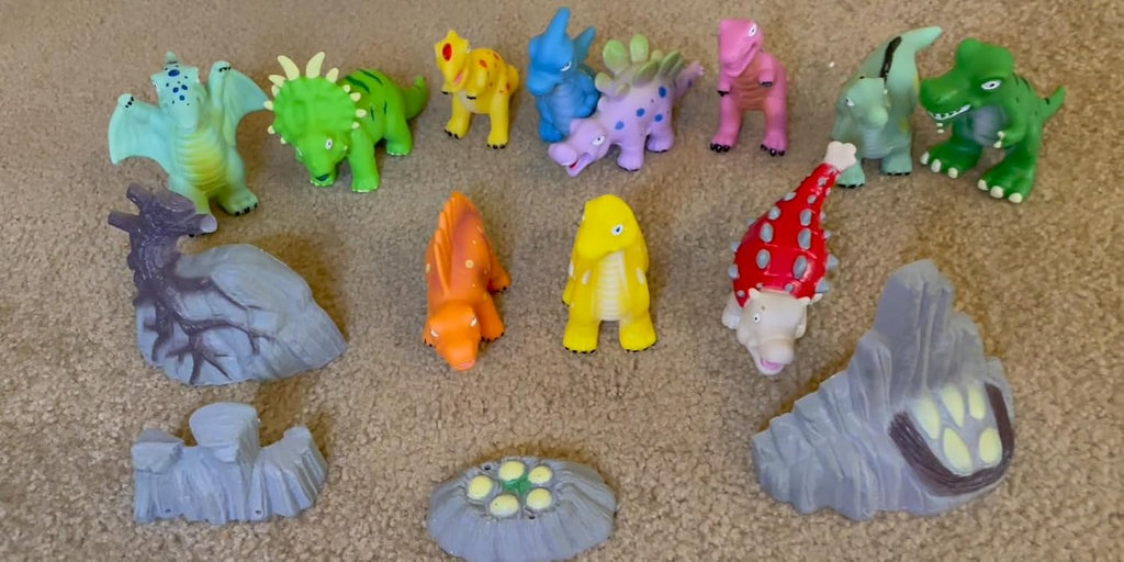 Juguetes de dinosaurio para el baño sin molde
