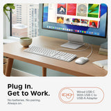 Satechi Combo de teclado y mouse con cable, Slim CLX3 con conectivi...