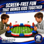 Juguete de fútbol para niños, juego de futbolín de mesa para niños de 3, 4, 5, 6, 7, 8 a 12 años, regalo interactivo de fútbol, mini juego de mesa de fútbol con portería, contador de puntuaciones y 6 bolas, regalo de fácil instalación