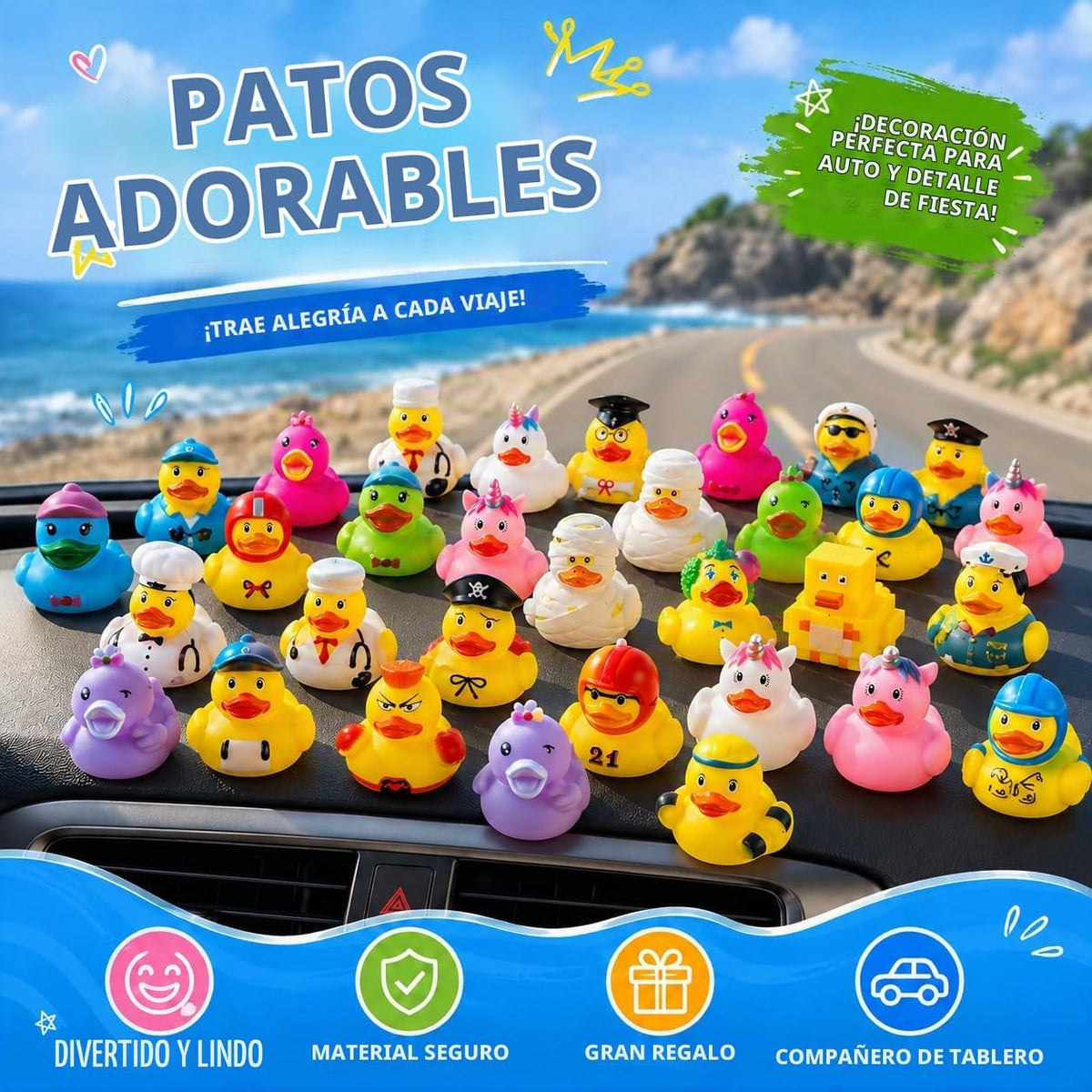 100Pcs Patitos de Goma, Mix Aleatorio en Lote de Patitos de 2 Pulgadas Mini Patitos de Goma para Bañera de Niños, Juguetes de Baño para Niños, Regalos de Cumpleaños, Utensilios para Fiesta