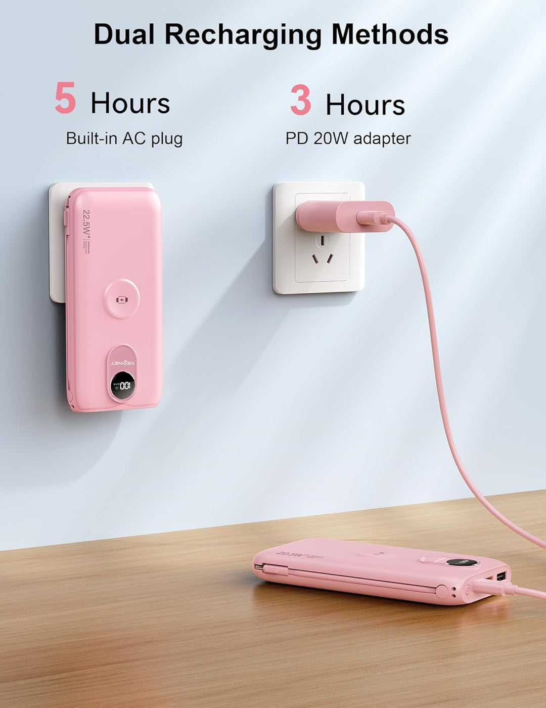 Portable Charger, 10000mAh 22.5W Power Bank Fast Charging with Buil...