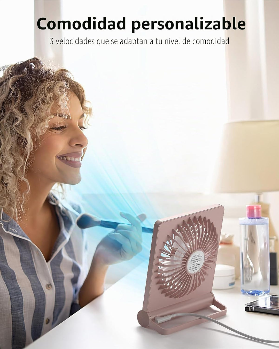Koonie - Ventilador de escritorio USB, ventilador pequeño ultra sil...