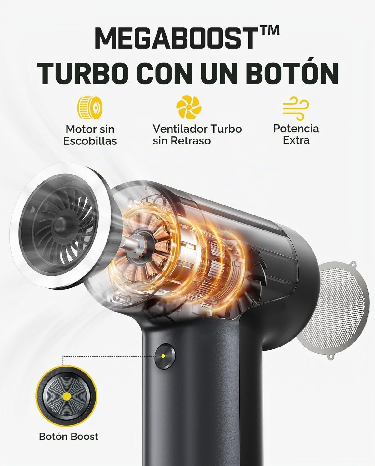 Fanttik B10 Pro Soplador de Aire Eléctrico (Gris)