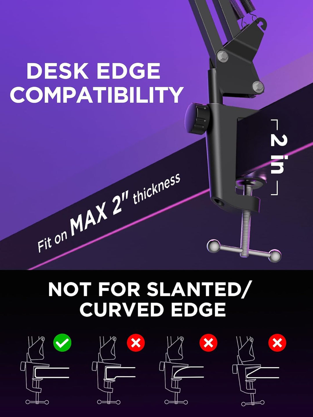 InnoGear Soporte de micrófono con brazo para micrófono Blue Yeti Hy...