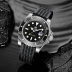 ADDIESDIVE Reloj de buceo para hombre de 1.614 in con movimiento de cuarzo para hombre, esfera fácil de leer, 200 M, impermeable, BGW9, luminoso, analógico, naranja, rojo, verde/negro, esfera