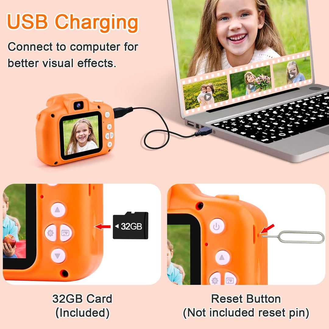 GKTZ Juguetes para niñas de 3 a 8 años, cámara digital para niños,...