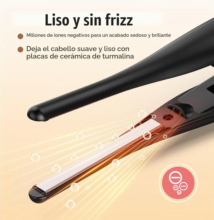 PRITECH - Plancha plana pequeña para cabello corto de 3\/10 pulgada...