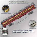 Juego de tren eléctrico con control remoto para niños, aleación de metal, juguetes de tren de Navidad, locomotora de vapor, vagones de pasajeros, pistas de lujo, luces y sonidos, recargable, regalos