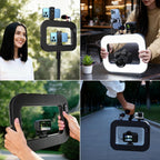 Luz de teléfono celular para grabación de video, estabilizador de teléfono de mano con luz, anillo de luz LED de 8000 mAh para teléfonos selfies, soporte de teléfono inteligente para cámara, cámara de acción, vlog, TikTok