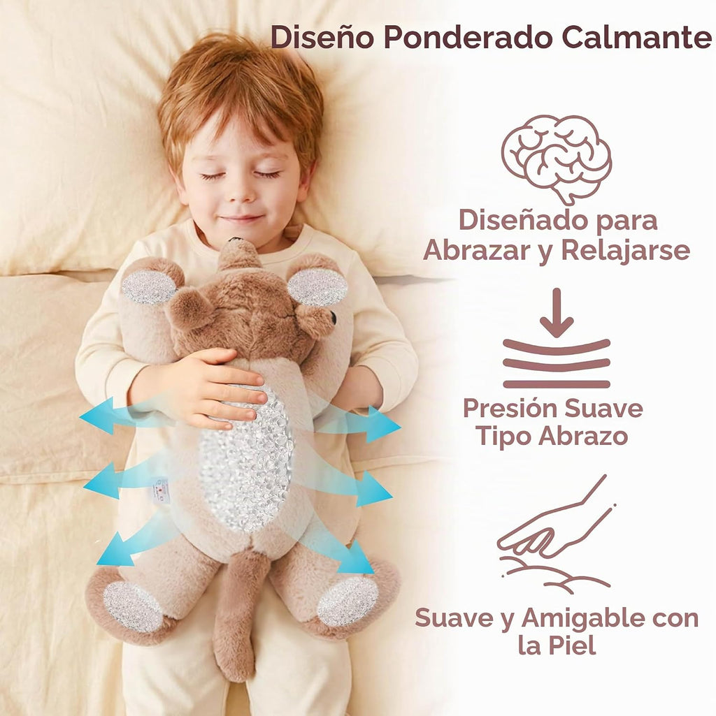 Niuniu Daddy Peluche con peso de lobo, almohada de felpa para niños y