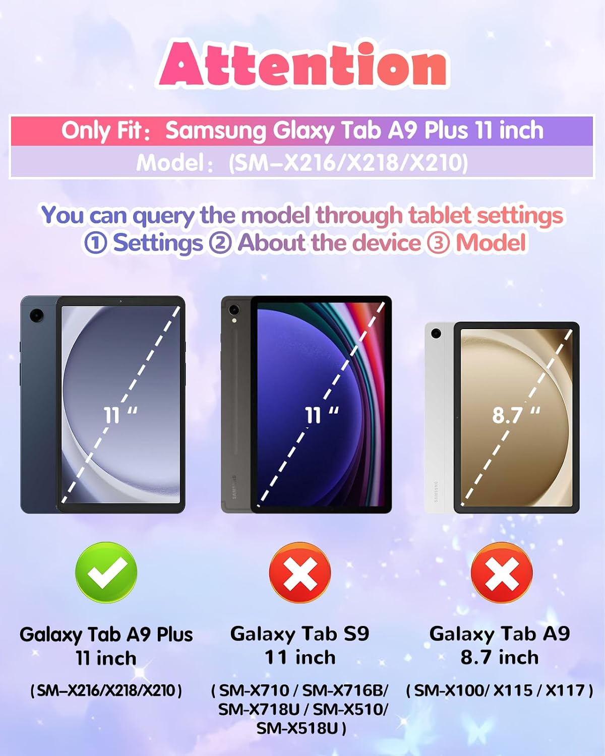 para Samsung Galaxy Tab A9 Plus Funda de 11 Pulgadas - para Niñas Linda Diseño de Mariposa 3D de Color Morado Kawaii Girly con Soporte Giratoria y Correa Funda de Silicona Única para Mujeres