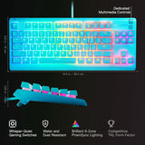 Teclado para juegos SteelSeries Apex 3 TKL Aqua RGB \u2014 Factor d...