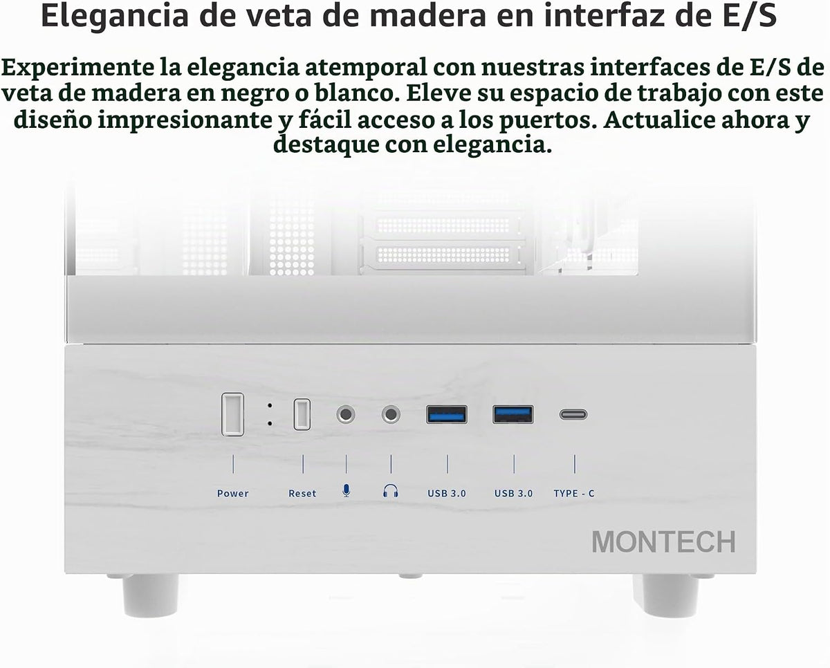 MONTECH XR-W, chasis para PC de torre media ATX para juegos, ventil...