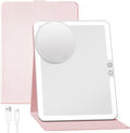 FUNTOUCH - Espejo de maquillaje de viaje recargable grande de 2500 mAh con