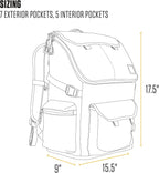 Carhartt Mochila unisex de 35L de nailon para jornada laboral, resistente al agua, con bolsillo acolchado para portátil de 15 pulgadas, Asfalto, Tamaño único