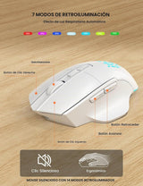 SABLUTE Combo de teclado y mouse inalámbricos, onda ergonómica con...