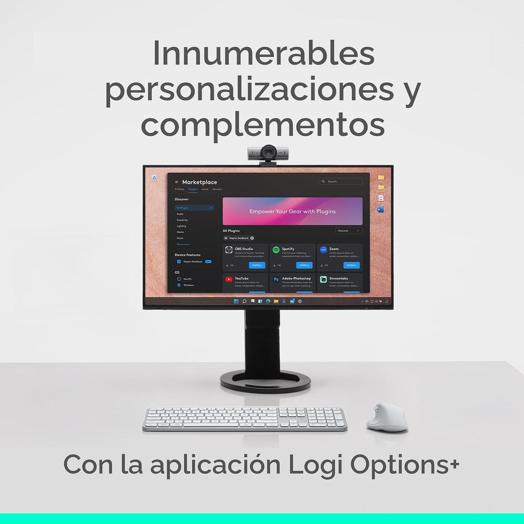 Logitech MX Master 4, mouse inalámbrico ergonómico con retroaliment...