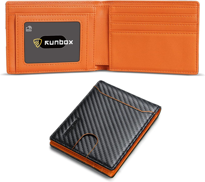 RUNBOX Cartera delgada para hombre, 11 ranuras para tarjetas de cré...