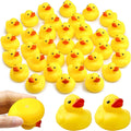 Vinsot - Mini patos de goma a granel, juguetes de baño chirriantes