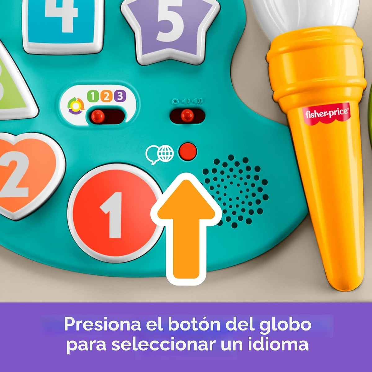 Fisher-Price Mesa de actividades 4 en 1 y caballete, versión multiidioma
