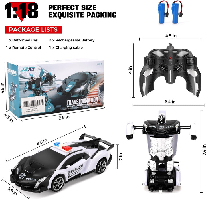 Blackma Coche de Control Remoto-Transformable, Deformación de Un Bo...