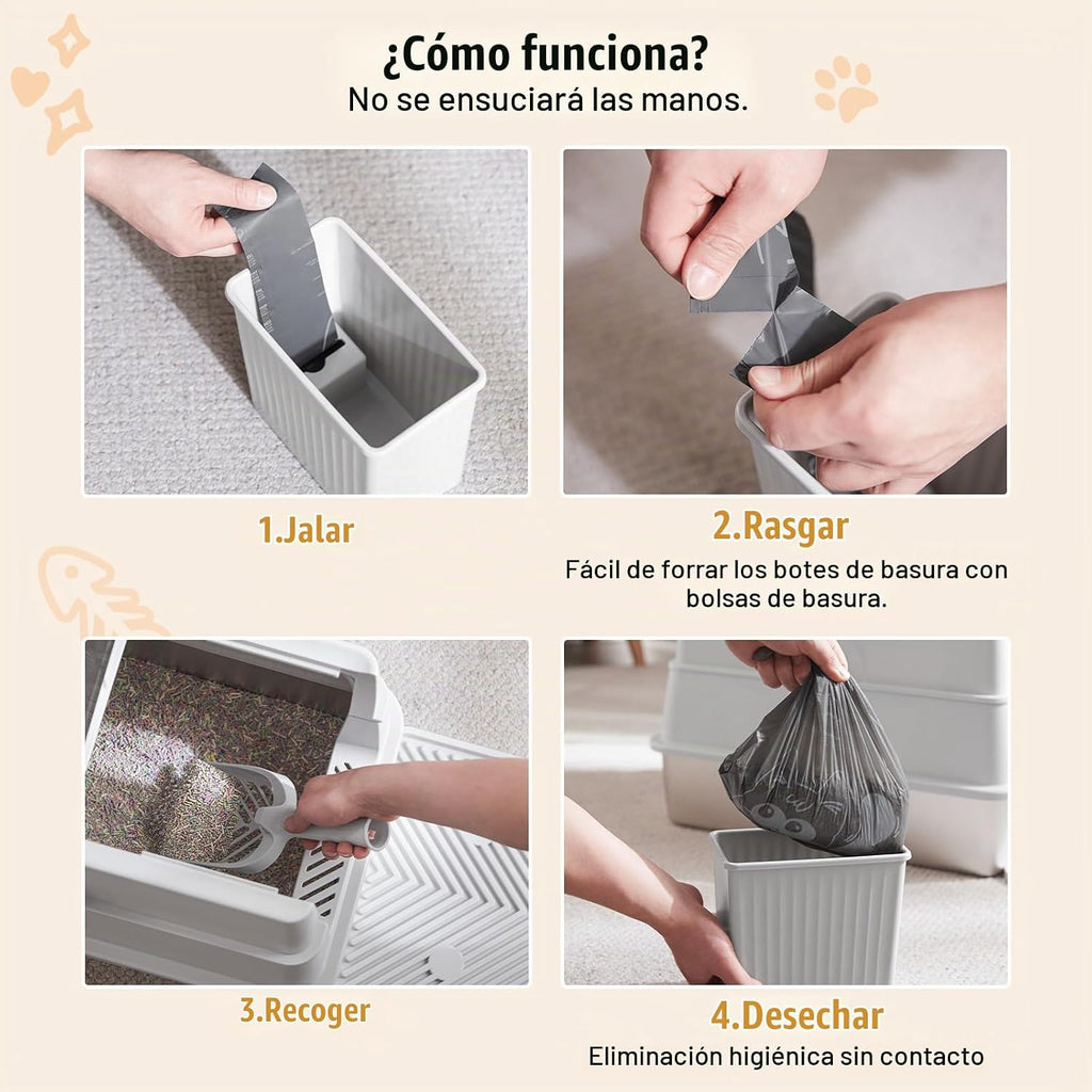 Caja de arena de acero inoxidable con tapa | Caja de arena para gatos