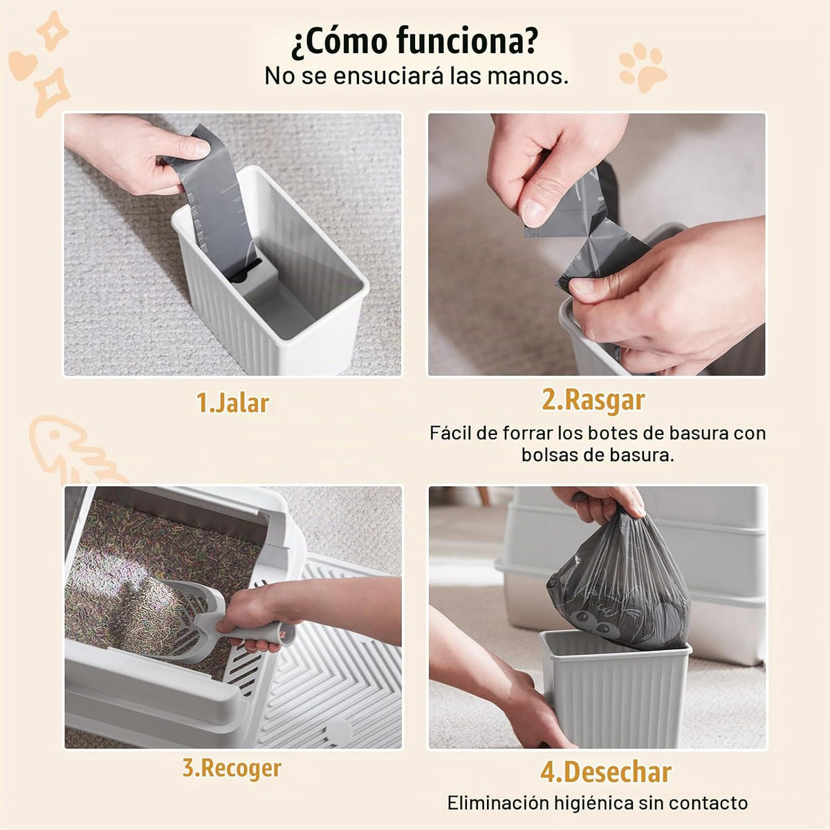 Caja de arena de acero inoxidable con tapa | Caja de arena para gatos