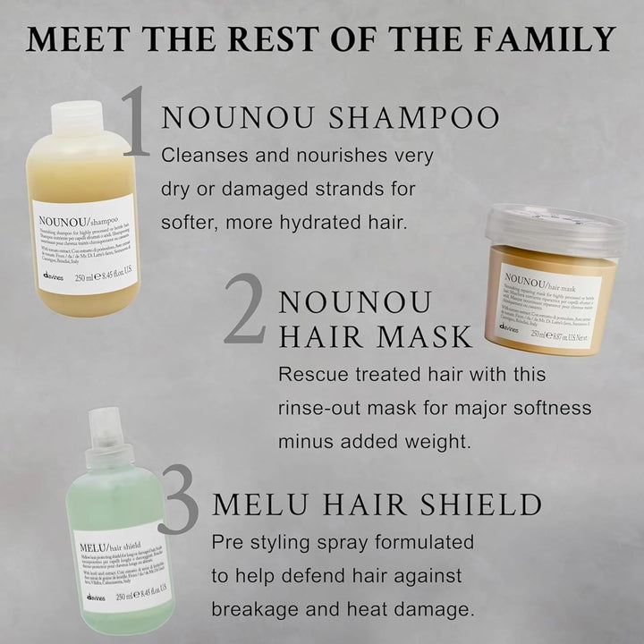 Davines NOUNOU Shampoo | Champú hidratante profundo para cabello de...