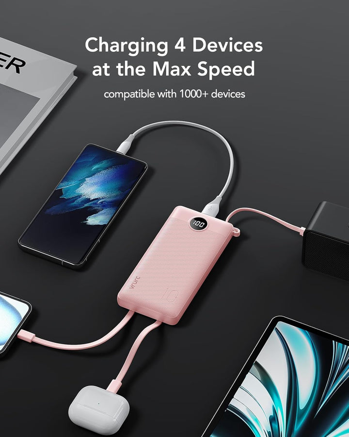 VRURC - Cargador de teléfono portátil, 20W PD de carga rápida portá...