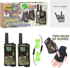 Aikmi Walkie Talkies para niños con guantes de ciclismo, juguete de regalo