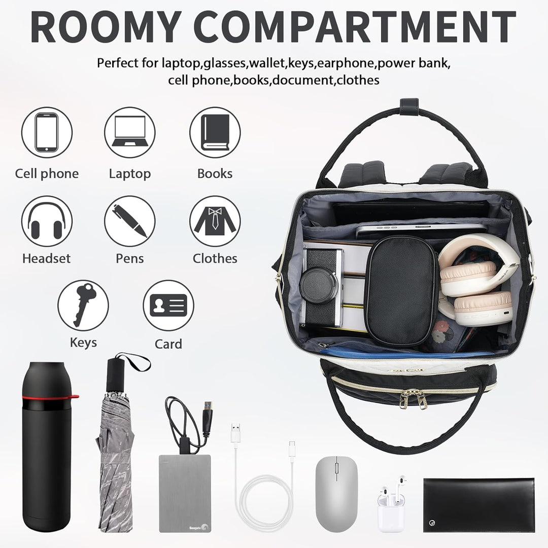 VANKEAN Mochila para laptop de 17 pulgadas para mujeres y hombres,...