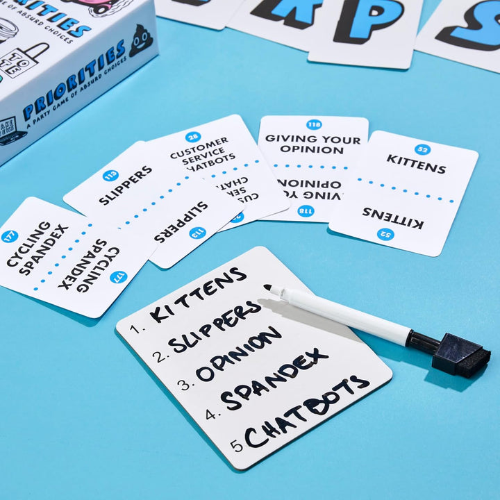 Juego de prioridades Un juego de fiesta de opciones