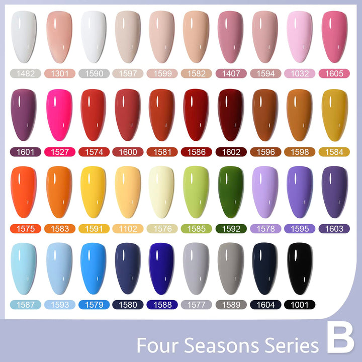 GAOY Kit de 42 Esmaltes de Uñas en Gel, Colores Rosa Blanco Rojo Ge...