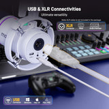 MAONO Kit de micrófono dinámico XLR\/USB, micrófono de podcast RGB...