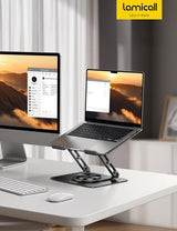 Lamicall - Soporte ajustable para laptop para escritorio - Base gir...