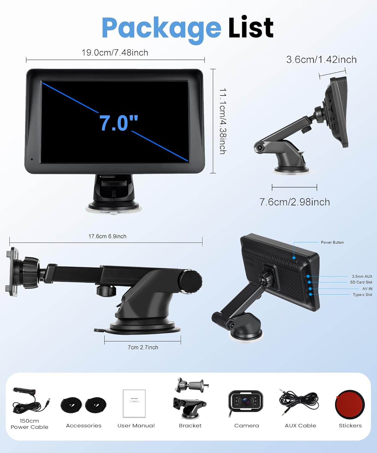 Orderich Cámara para Coche de Bebé para Asiento Trasero HD 1080P So...