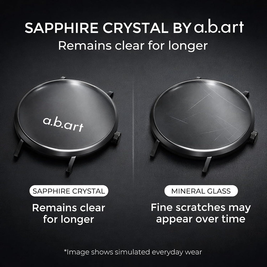Reloj para Hombre a.b.art – Indicador de Fecha Saltante, Movimiento de Cuarzo Ronda, Cristal de Zafiro, Caja Ultrafina de Acero Inoxidable, Reloj de Pulsera Minimalista Estilo Bauhaus 41MM