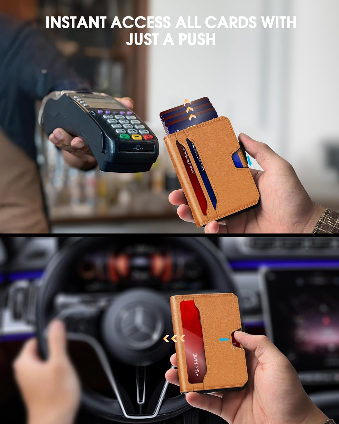 GAOCHALE Billetera AirTag para Hombre con Tecnología RFID, Soporte...