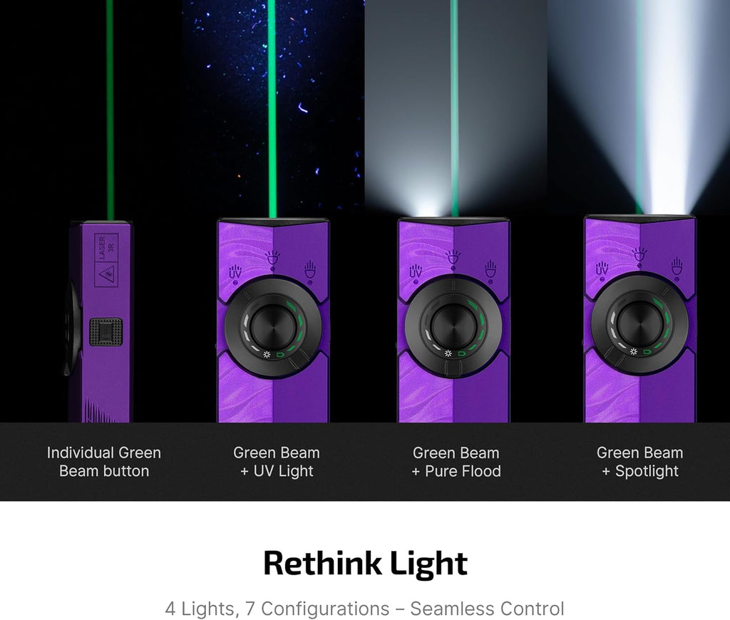OLIGHT ArkPro EDC - Linterna plana recargable, luz de bolsillo, violeta