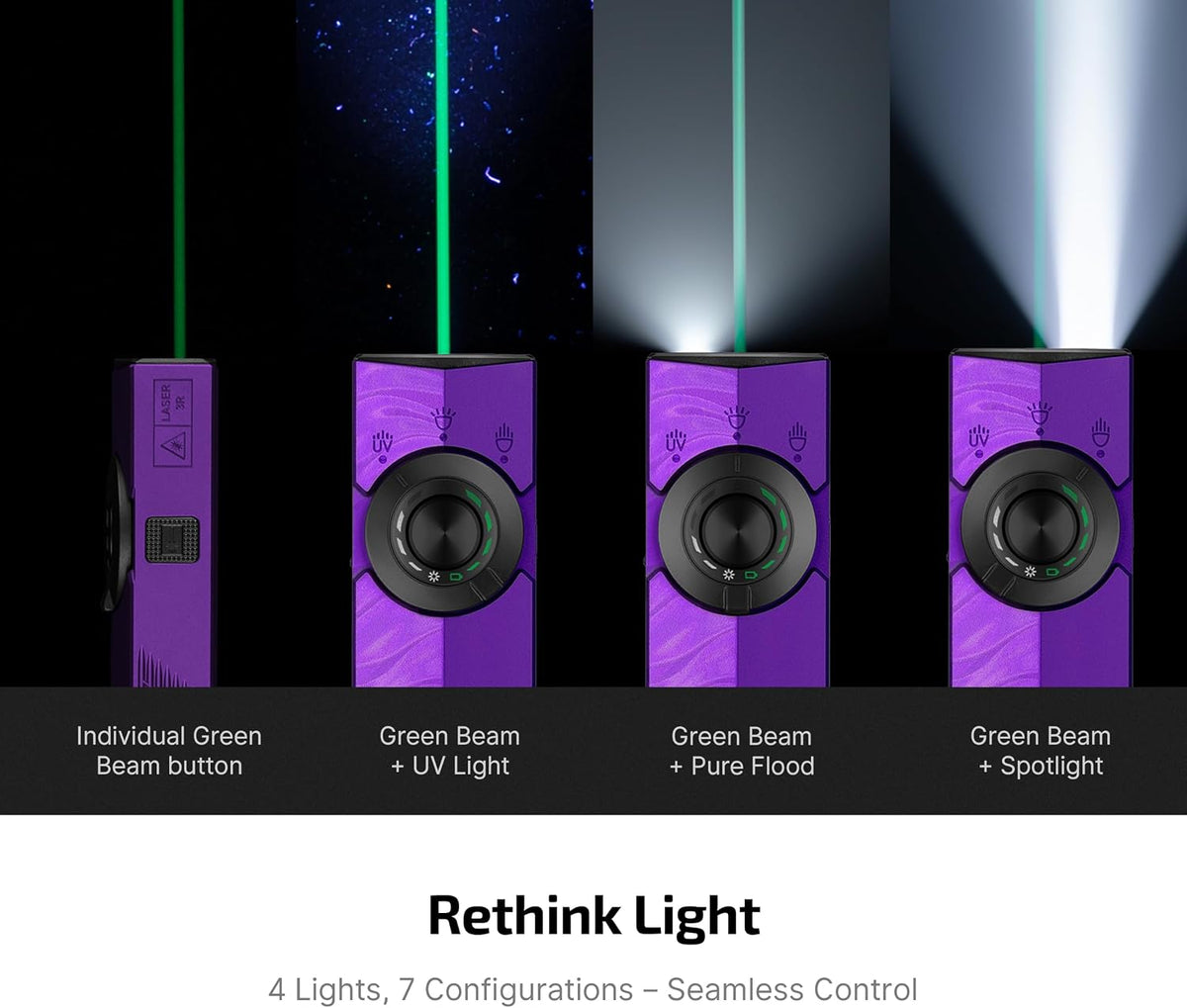 OLIGHT ArkPro EDC - Linterna plana recargable, luz de bolsillo, violeta