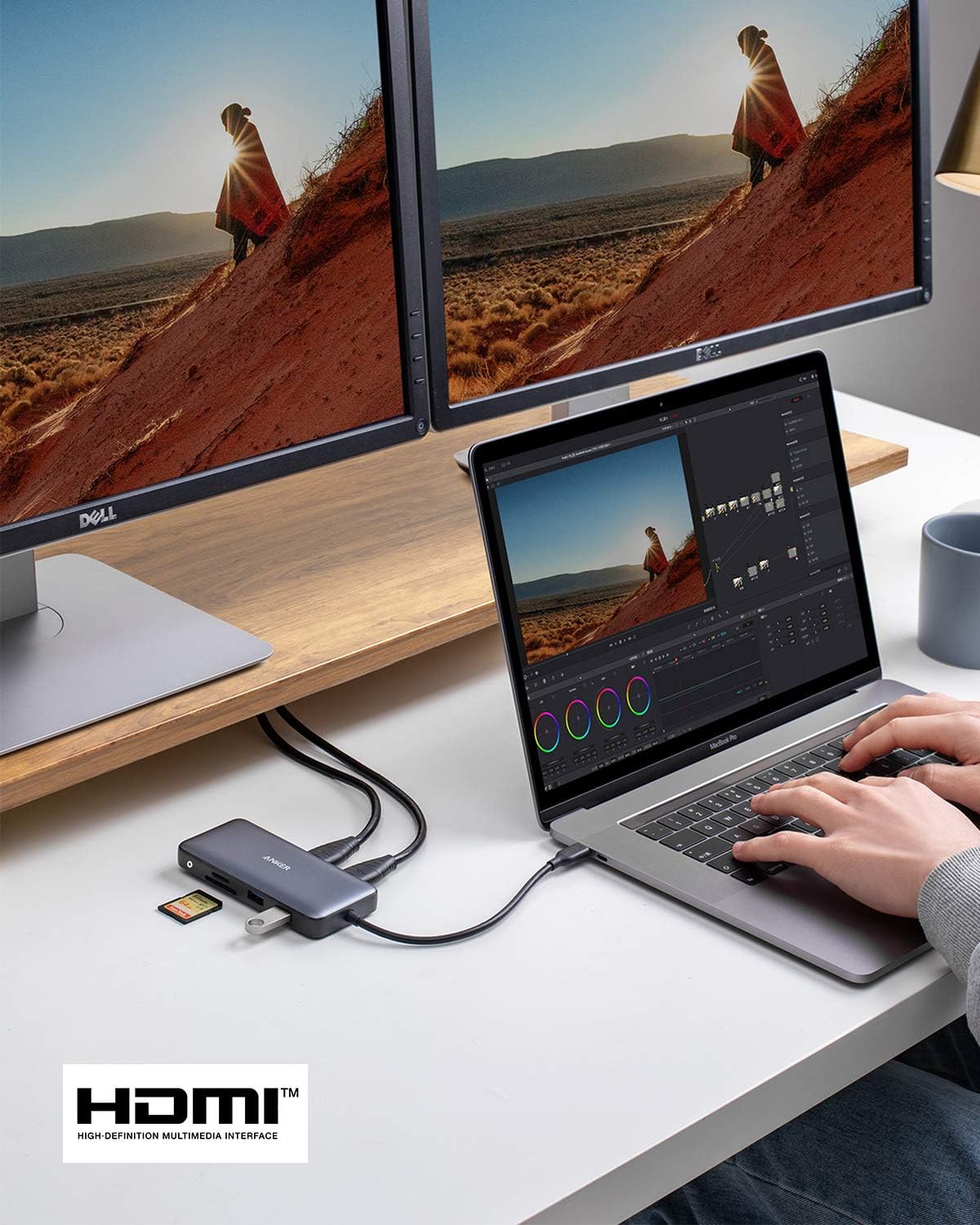 Anker Estación de acoplamiento para laptop con monitor doble, conce...