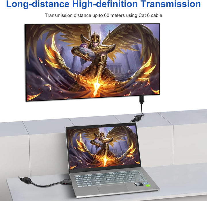 Wiistar Extensor HDMI sobre Cat5e/6 HDMI a RJ45 Extensor