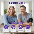 Monitor de presión arterial inalámbrico con Bluetooth para la parte superior del brazo, monitor de presión arterial recargable portátil ultraligero, compatible con la aplicación iOS/Android BP
