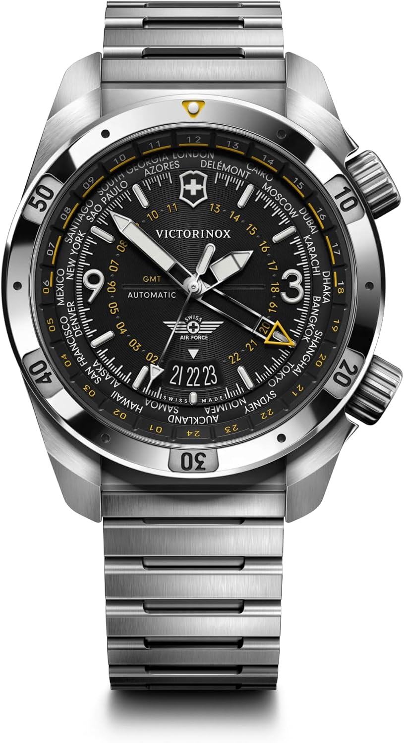 Victorinox Air Pro Reloj Automático de Acero Inoxidable con Esfera Negra 43mm - 242004