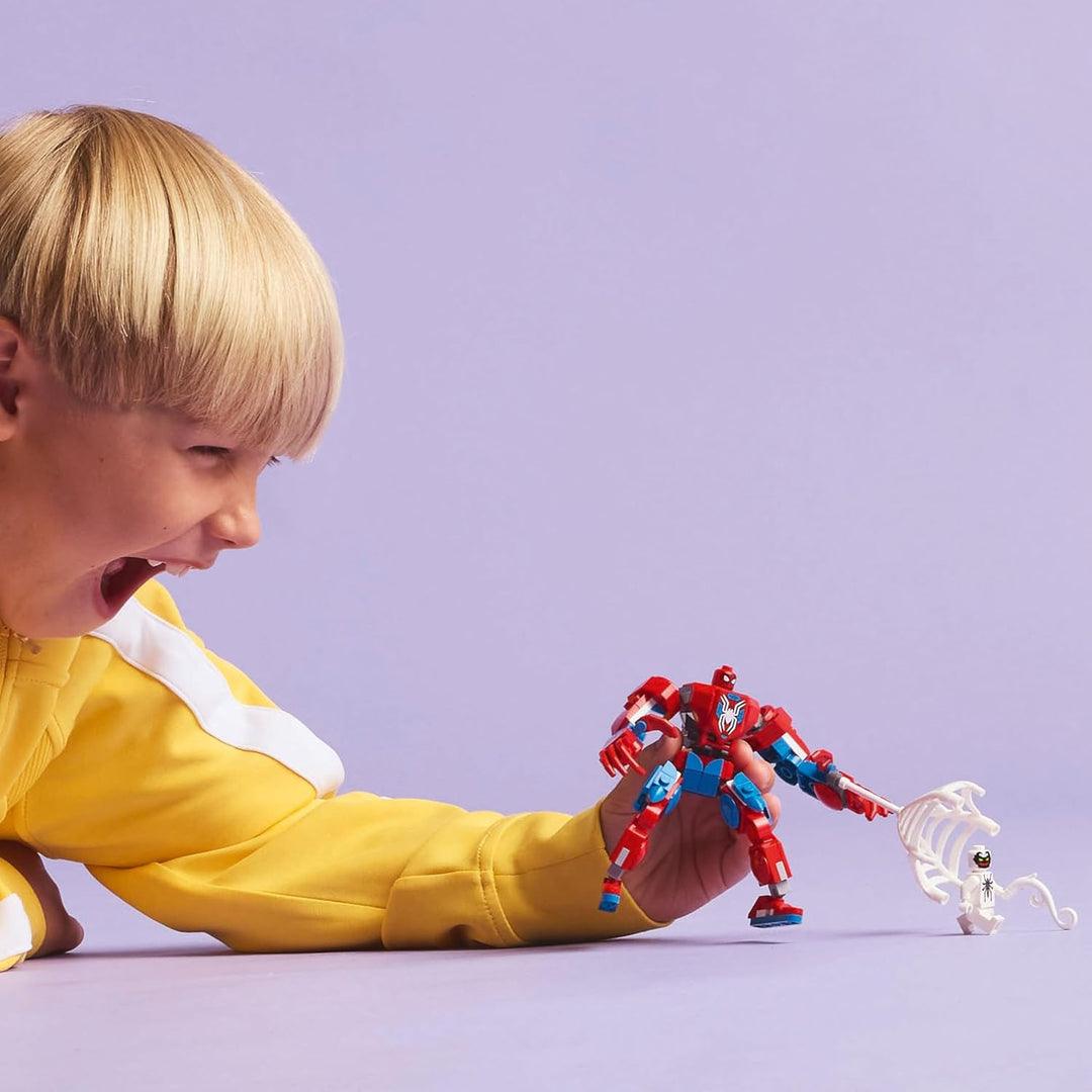 Paquete de juegos de construcción LEGO Marvel Spider-Man Mech vs. A...